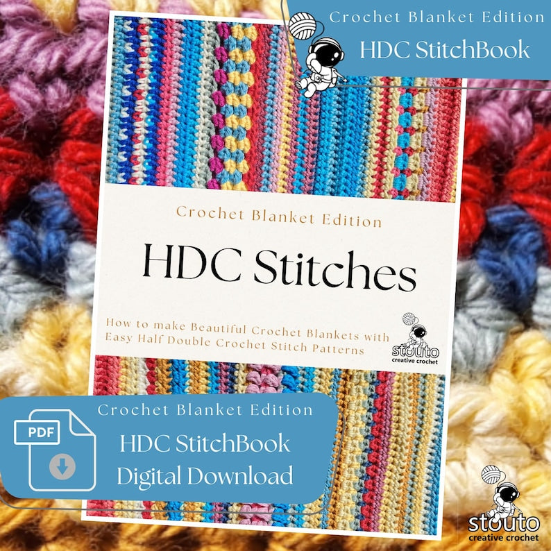 All-in-One HDC Crochet Blanket Stitch Pattern Book – 20 Designs (PDF Download)