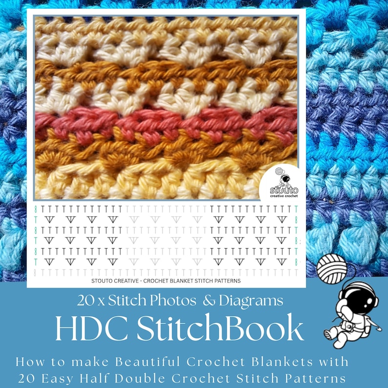 All-in-One HDC Crochet Blanket Stitch Pattern Book – 20 Designs (PDF Download)