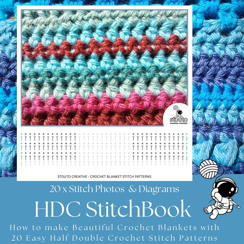 All-in-One HDC Crochet Blanket Stitch Pattern Book – 20 Designs (PDF Download)