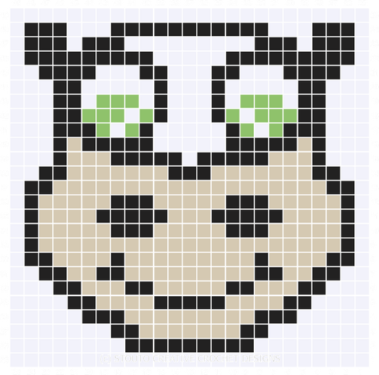 Graph C2C Cartoon Cow Crochet Pattern & Graph