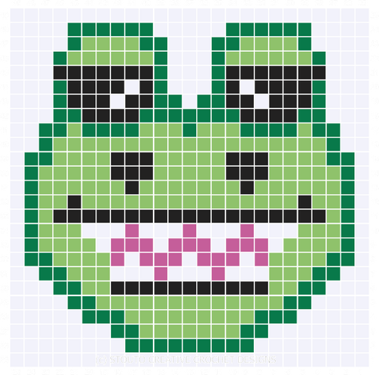 Graph C2C Friendly crocodile Crochet Pattern & Graph