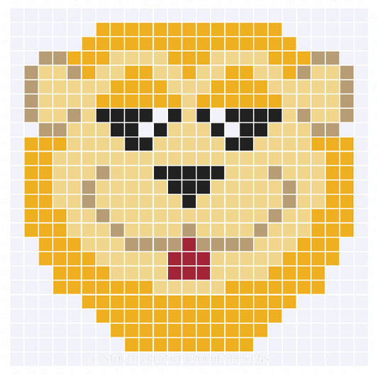 Graph C2C Cartoon Lion Crochet Pattern & Graph