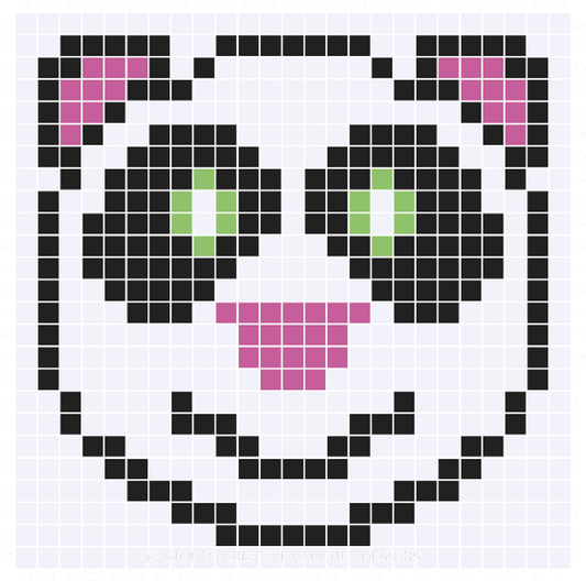 Graph C2C Panda Bear Crochet Pattern & Graph