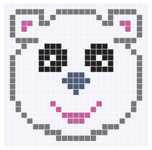 Graph Pattern - C2C - Baby Polar Bear Crochet Pattern & Graph