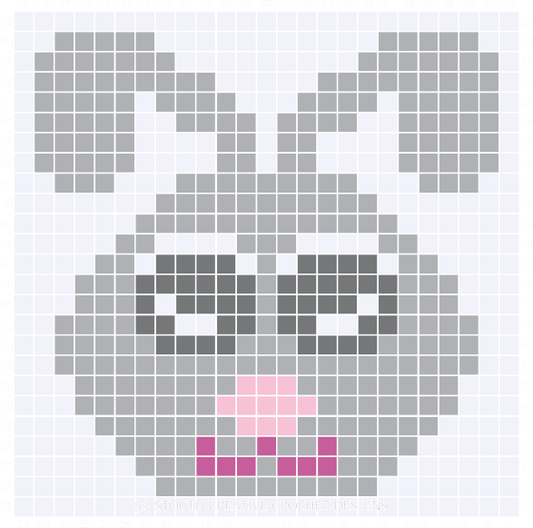 Graph C2C for Baby Bunny Rabbit Crochet Pattern & Graph