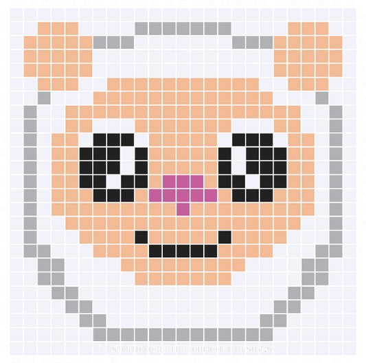 Graph - C2C Cute Baby Sheep Crochet Pattern & Graph