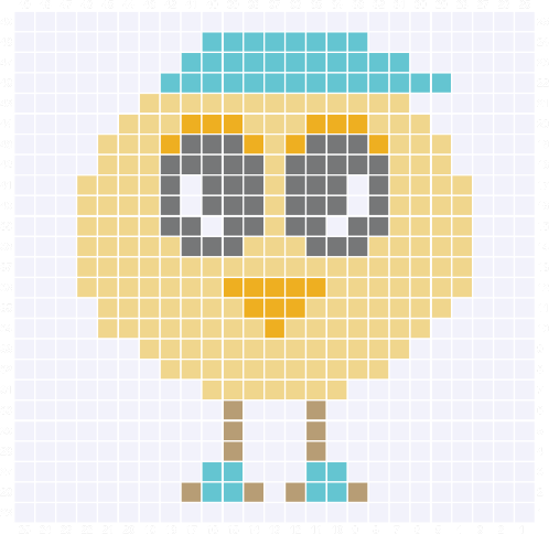 C2C Cute Easter Boy Chick Crochet Pattern & Graph
