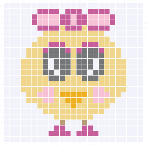 Graph C2C Cute Easter Girl Chick Crochet Pattern