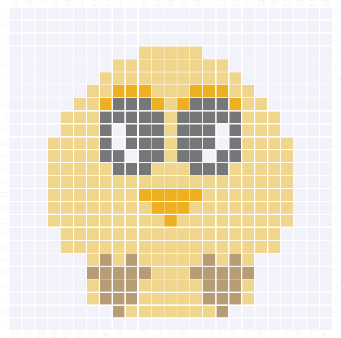 Graph C2C Cute Sitting Baby Chick Crochet Pattern & Graph
