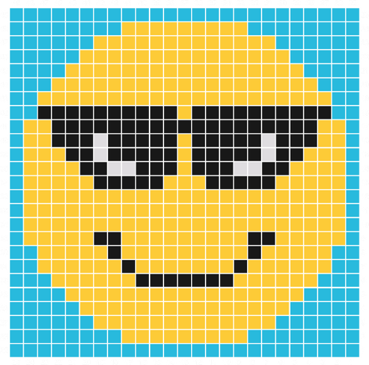 Graph C2C Emoticon Cool Crochet Pattern & Graph