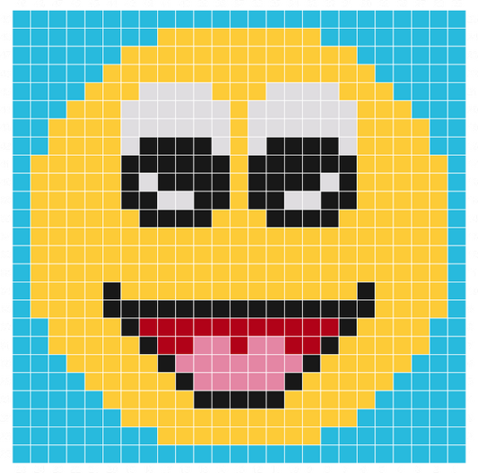 Graph C2C Emoticon Happy Crochet Pattern & Graph