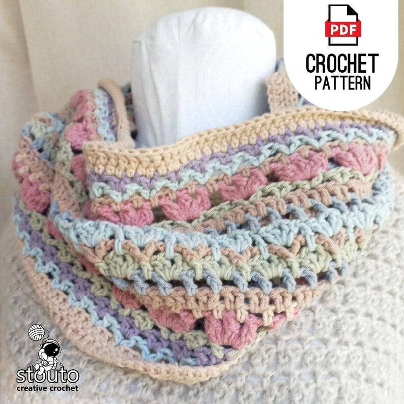 Crochet Scarf Pattern Easy Neck Cowl Crochet Pattern Quick Scarf Winter Project Digital Download
