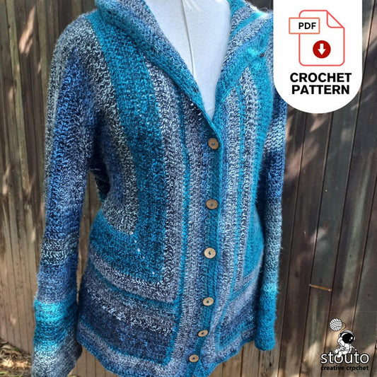 Easy Crochet Jacket Pattern – Beginner-Friendly, Fully Adjustable PDF