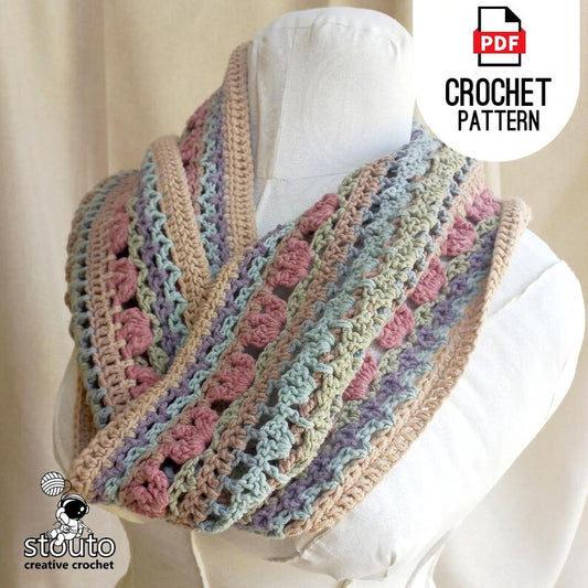 Crochet Scarf Pattern Easy Neck Cowl Crochet Pattern Quick Scarf Winter Project Digital Download