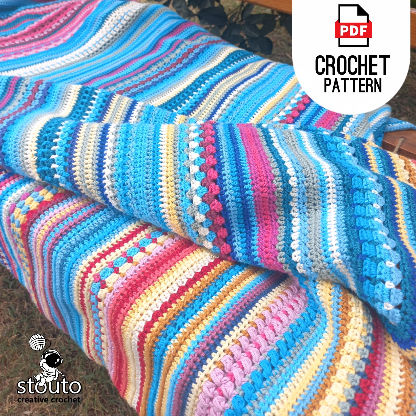 Crochet Afghan - Temperature Blanket Pattern Digital Download